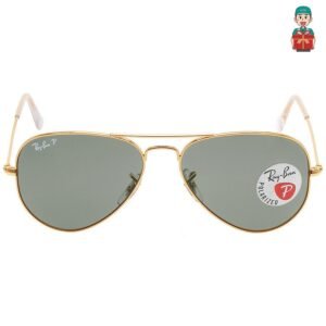 Ray Ban Original Aviator Green Polarized Sunglasses