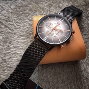 MINI FOCUS BLACK MASH CHAIN CHRONOGRAPH