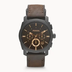 FOSSIL MID-SIZE CHRONOGRAPH BROWN LEATHER MEN'S WATCH| FS4656