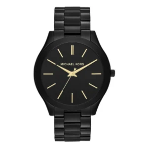 MICHAEL KORS SLIM RUNWAY BLACK STAINLESS STEEL WOMEN'S WATCH| MK3221