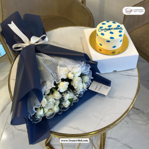 Flower Bouquet and Cake Combo